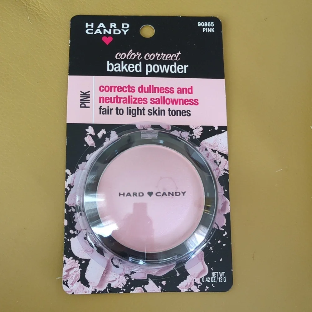 Hard Candy 90865 Pink color correct baked face powder fair to light skin